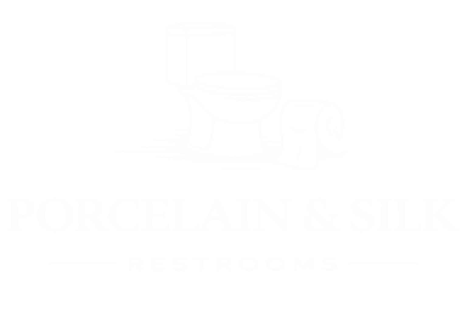 Porcelain & Silk Restrooms reversed logo